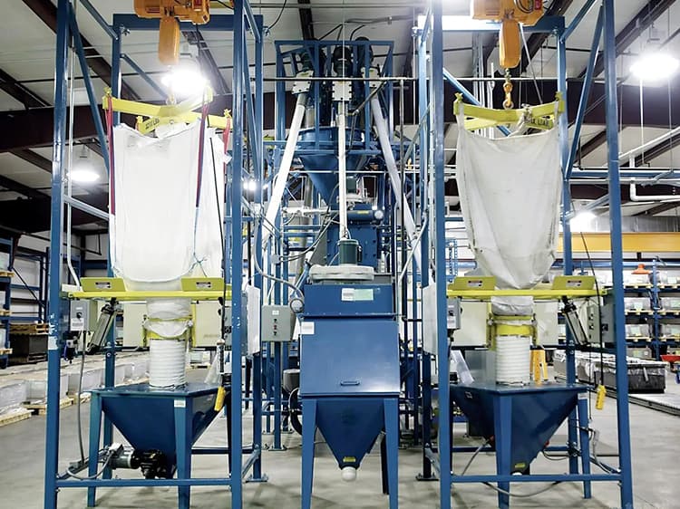 big bag unloading platform with dust control