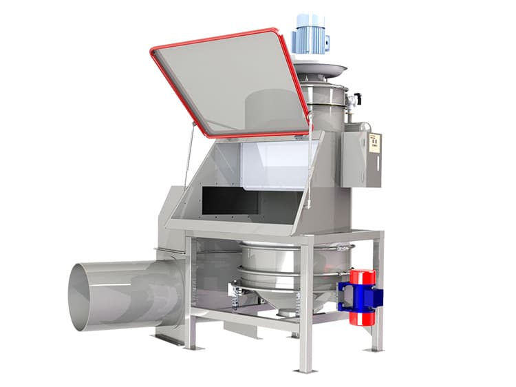 dust-free feeding station for plastic powder handling