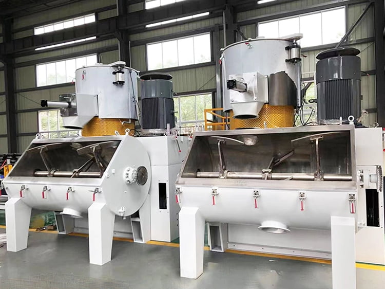 plastic mixing machine for uniform color and texture
